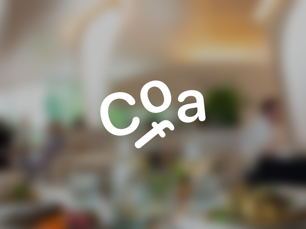 Branding of Cofa, with muddled letters